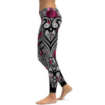 Black Print Leggings - jfwoman.com