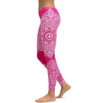 Pink Print leggings - jfwoman.com