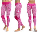 Pink Print leggings - jfwoman.com