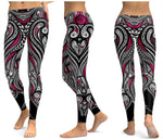 Black Print Leggings - jfwoman.com