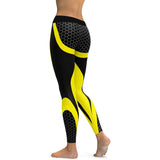 Yellow fitness leggings - jfwoman.com