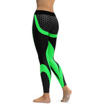 Green fitness leggings - jfwoman.com