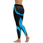 Blue fitness leggings - jfwoman.com